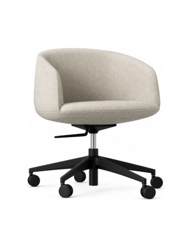 Fauteuil réunion KOPA réglable avec roulettes 65 mm blanc.