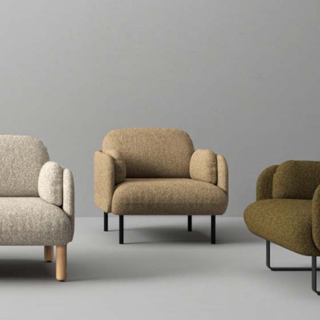 Fauteuil lounge MYAMI dans un espace contemporain à Genève.
