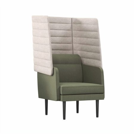 Fauteuil lounge ARCIPELAGO 80 x 81,5 cm haut dossier isolant pour intimité en bureau.