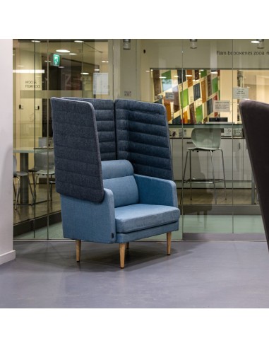 Fauteuil lounge haut dossier ACIPELAGO bureau pour zone d'attente confort et intimité dans un accueil à Berne.