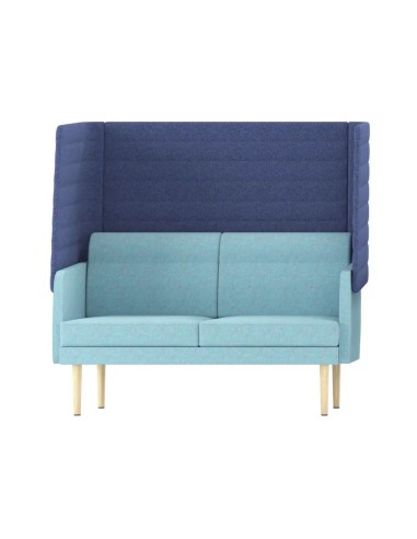 Canapé bleu confortable avec haut dossier pour confidentialité design ARCIPELAGO.