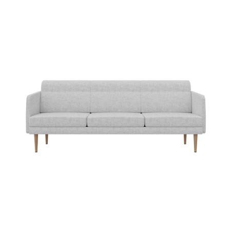 Vue de face du canapé gris 3 places ARCIPELAGO confortable personnalisable.