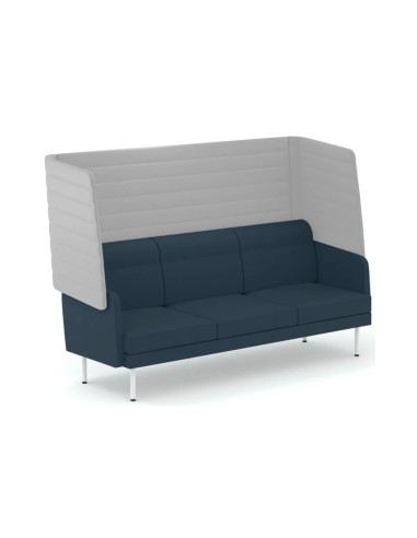 Canapé acoustique ARCIPELAGO 3 places avec haut dossier pour espace collaboratif professionnel.