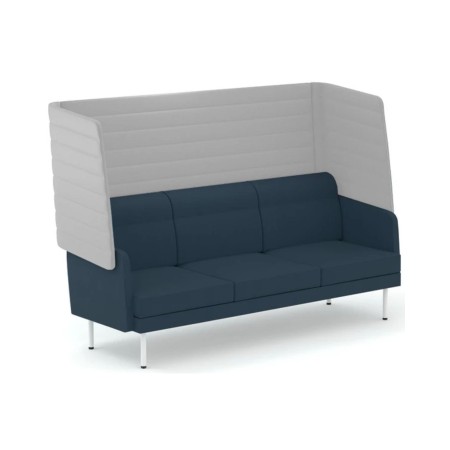 Canapé acoustique ARCIPELAGO 3 places avec haut dossier pour espace collaboratif professionnel.