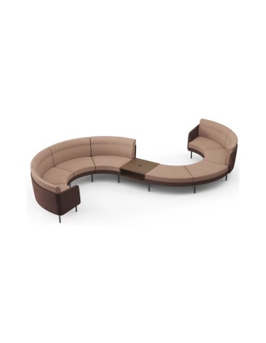 Canapé modulaire en S ARCIPELAGO pour espaces d'accueil professionnels.