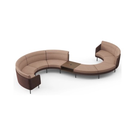 Canapé modulaire en S ARCIPELAGO pour espaces d'accueil professionnels.