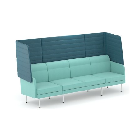 Canapé modulaire 4 places ARCIPELAGO avec haut dossier acoustique.