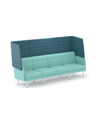 Canapé modulaire 4 places ARCIPELAGO avec haut dossier acoustique.