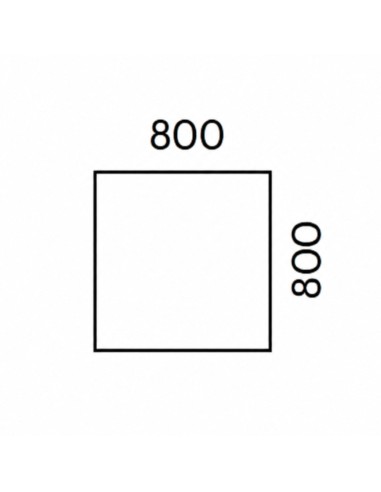 Dimensions table de réunion carrée - Nova U