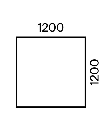 Dimensions table de réunion carrée - Nova U