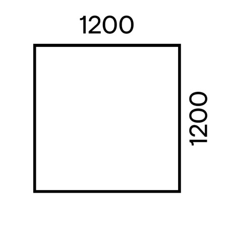 Dimensions table de réunion carrée - Nova U