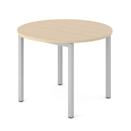 Table de réunion ronde plateau bois - Nova U