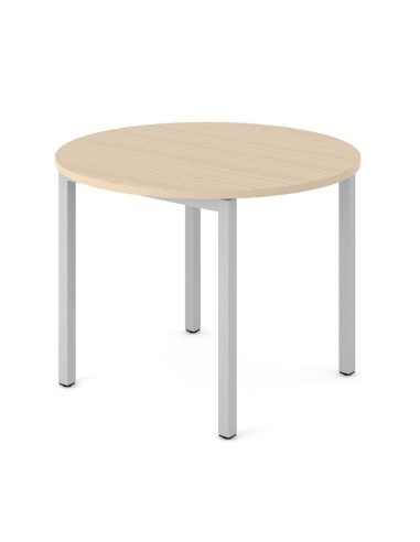 Table de réunion ronde plateau bois - Nova U