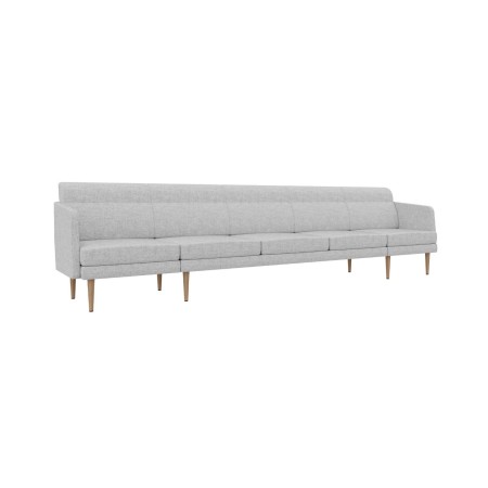Canapé d'accueil gris confortable 5 places ARCIPELAGO pour entreprises suisses.