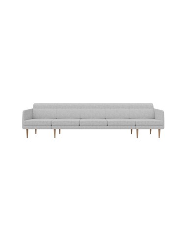 Canapé modulaire ARCIPELAGO professionnel gris 5 places pour espace lounge en entreprise.
