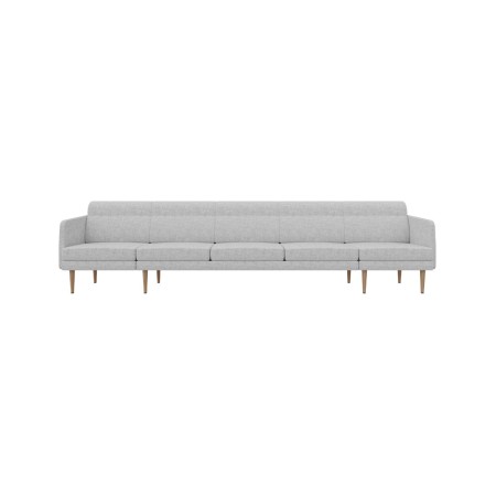 Canapé modulaire ARCIPELAGO professionnel gris 5 places pour espace lounge en entreprise.