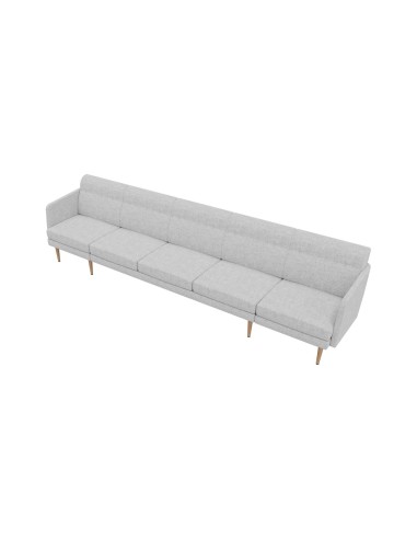 Canapé personnalisable ARCIPELAGO design avec coussins et pieds en bois pour bureau professionnel.