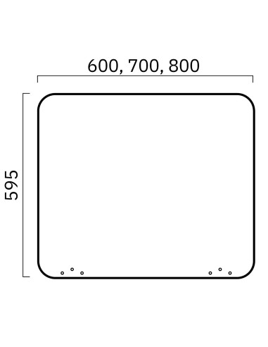 Dimensions de la cloison acoustique TOP 530 latérale.