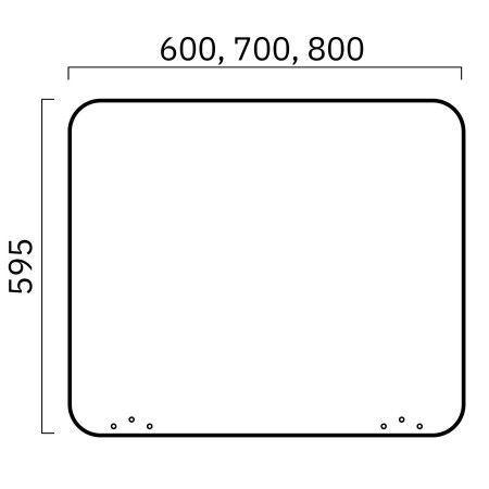 Dimensions de la cloison acoustique TOP 530 latérale.