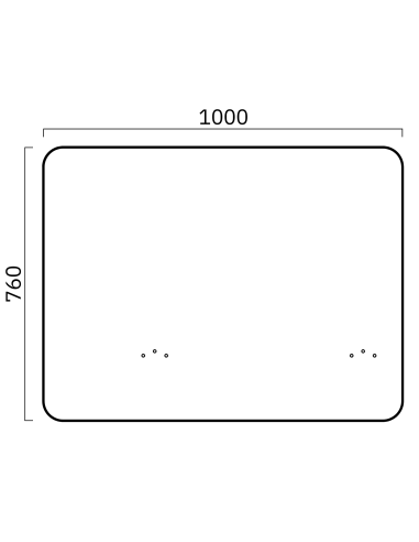 Dimensions cloison latérale acoustique TOP 530 100cm.