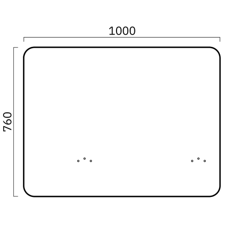 Dimensions cloison latérale acoustique TOP 530 100cm.