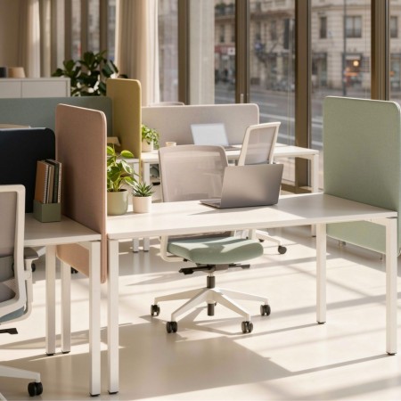 Cloison acoustique latérale TOP 530 hauteur 76 cm pour bureau professionnel. 2