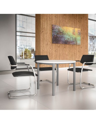 Table de réunion ronde en espace bureau - Nova U