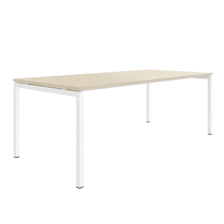 Table de réunion rectangulaire plateau bois - Nova U