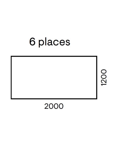 Dimensions table de réunion 6 places - Nova U