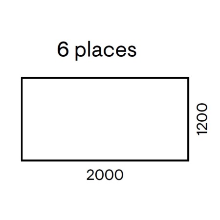 Dimensions table de réunion 6 places - Nova U