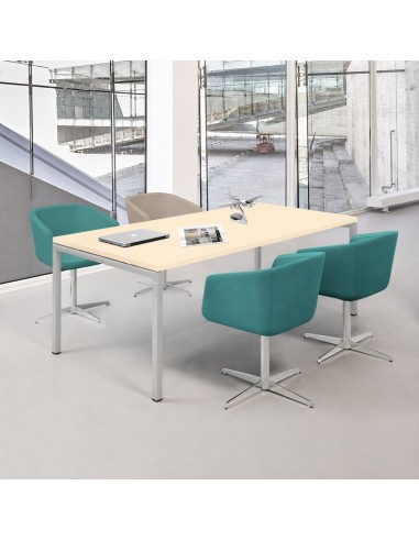 Table de réunion rectangulaire en espace bureau - Nova U