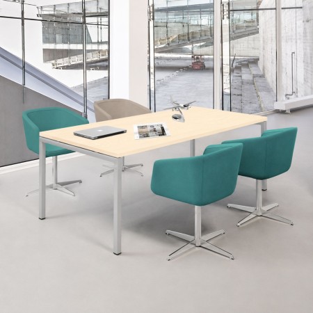 Table de réunion rectangulaire en espace bureau - Nova U