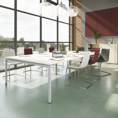 Table de réunion modulable en espace bureau - Nova U