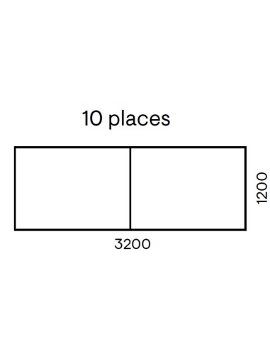 Dimensions table de réunion 10 places - Nova U