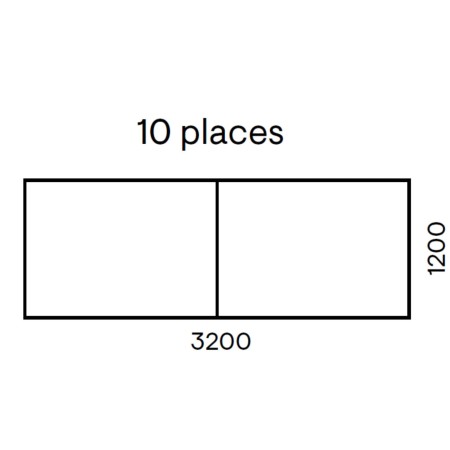 Dimensions table de réunion 10 places - Nova U