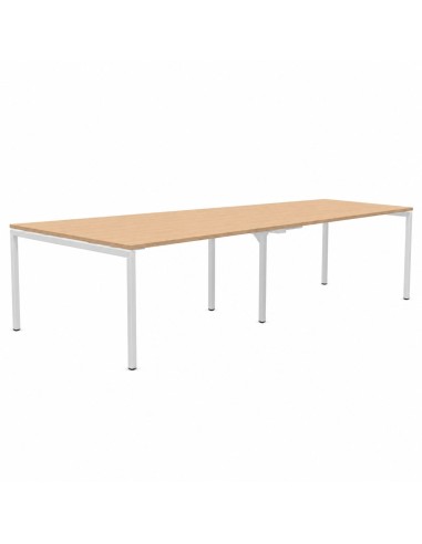 Table de réunion trapézoïdale finition bois - Nova U