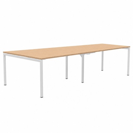 Table de réunion trapézoïdale finition bois - Nova U