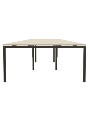 Vue de face de la table trapézoïdale - Nova U