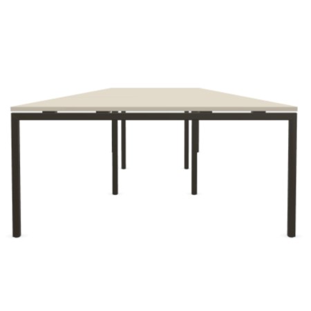 Vue de face de la table trapézoïdale - Nova U
