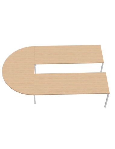 Vue de dessus de la table de réunion en U - Nova U