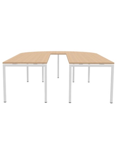 Vue de face de la table de réunion en U - Nova U
