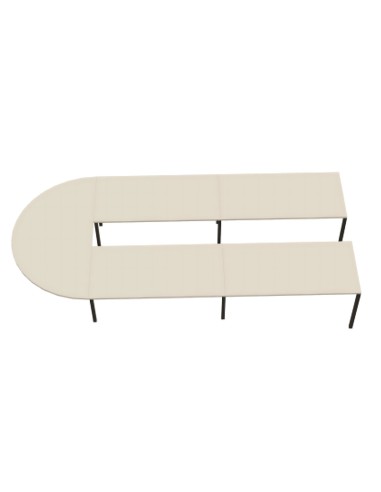Vue de dessus de la table de réunion en U - Nova U