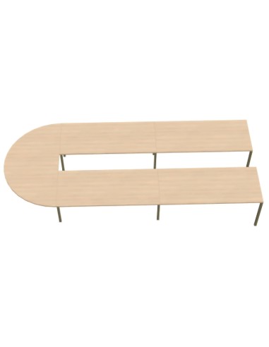 Vue de dessus de la table de réunion en U - Nova U