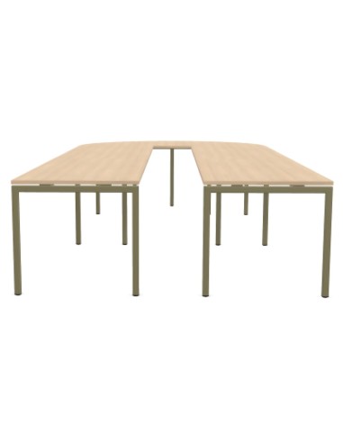 Vue de face de la table de réunion en U - Nova U
