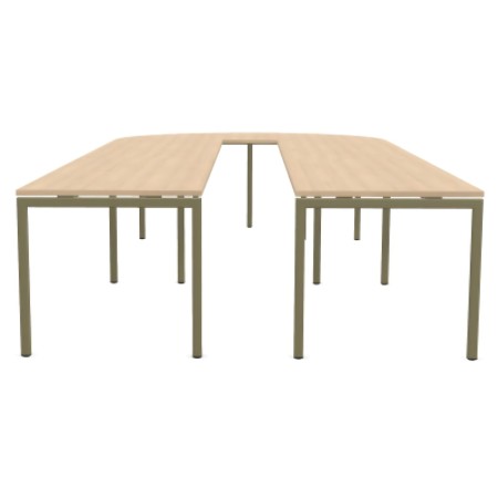 Vue de face de la table de réunion en U - Nova U