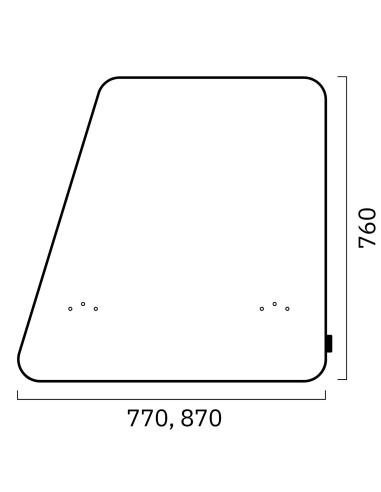 Dimensions du panneau acoustique long pour bureau TOP 530.