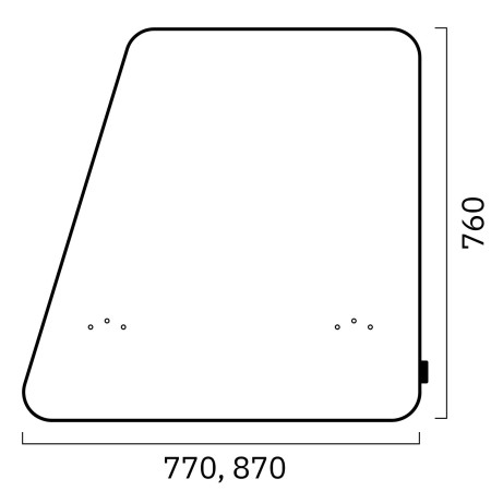 Dimensions du panneau acoustique long pour bureau TOP 530.