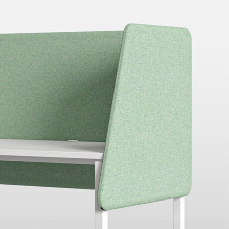 Séparation acoustique latérale chanfreinée droite TOP 530 760 mm pour bureaux professionnels.