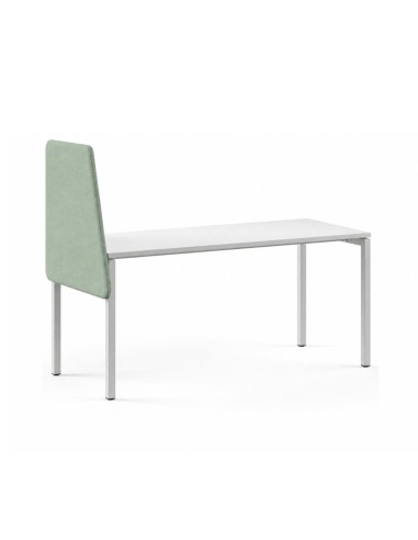 Séparation acoustique latérale chanfreinée gauche TOP 530 hauteur 760 mm installée sur un bureau professionnel.