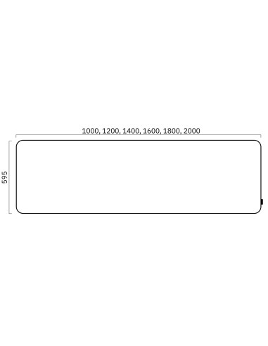 Dimensions de l'écran acoustique frontal réglable en hauteur TOP 530.